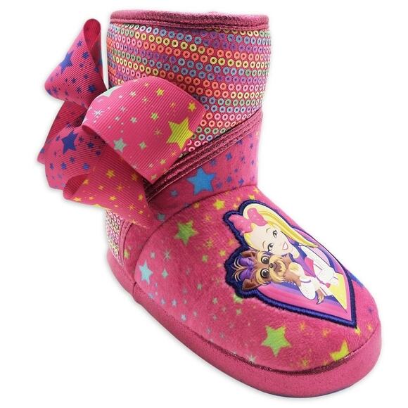 JoJo Siwa Slippers JoJo Siwa Boot Slippers JoJo Siwa Bootie Slippers Size 9/10 - Picture 1 of 13